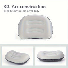 AIRREST - Inflatable Travel Pillow for Colorful Curved Support