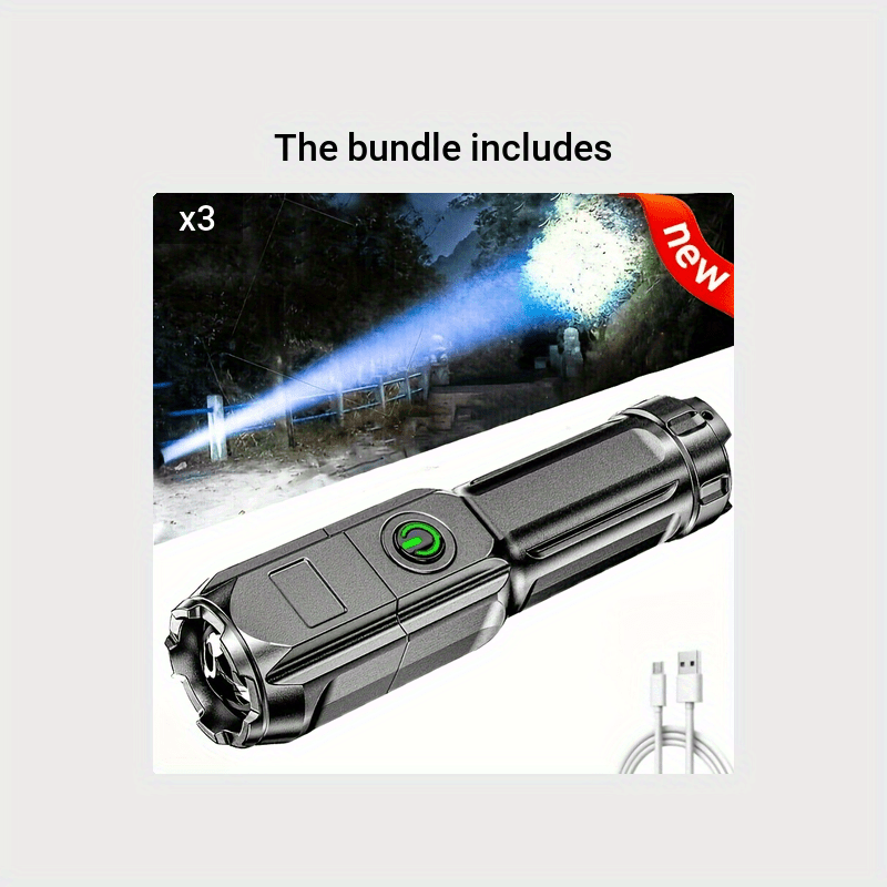 VAYLUME - Rechargeable Zoom Flashlight for Near and Far Visibility