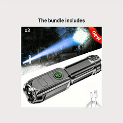 VAYLUME - Rechargeable Zoom Flashlight for Near and Far Visibility