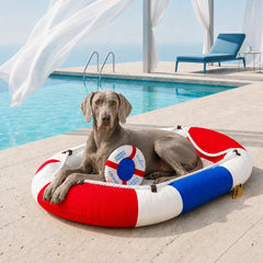 RAVYLO - Boat-Shaped Cooling Pet Bed for Summer Comfort