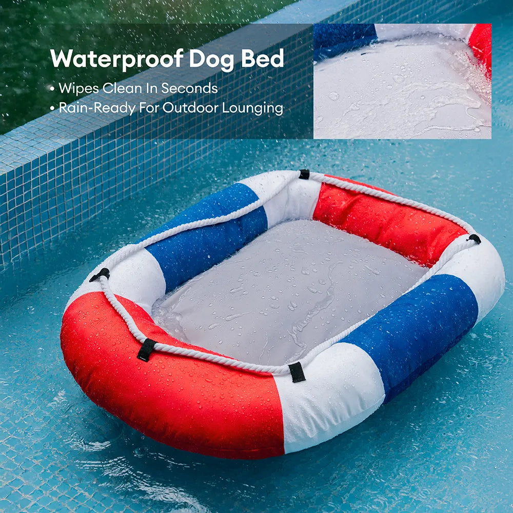 RAVYLO - Boat-Shaped Cooling Pet Bed for Summer Comfort
