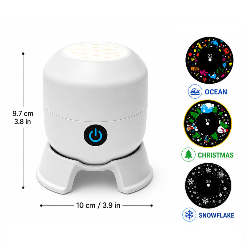 RIPPLELIGHT - Rotating LED Projector for a Calming Room Glow