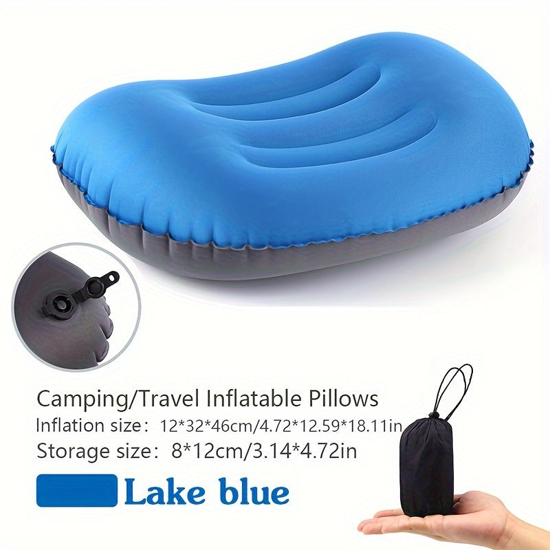AIRREST - Inflatable Travel Pillow for Colorful Curved Support