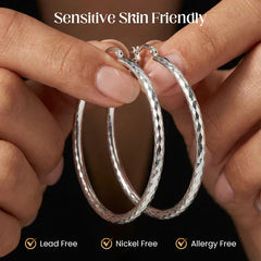 LUMEVRA - Diamond-Cut Hoop Earrings That Catch the Light