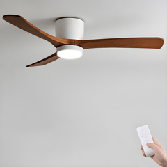 VAYLORA - Sculptural Wooden Ceiling Fan Light for Quiet Comfort