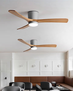 VAYLORA - Sculptural Wooden Ceiling Fan Light for Quiet Comfort