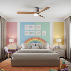 VAYLORA - Sculptural Wooden Ceiling Fan Light for Quiet Comfort