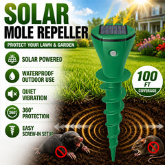 BURROVEX - Solar Ground Repeller for a Burrow-Free Garden