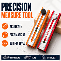 PRECISIO - 3-In-1 Measuring Tool for Accurate DIY Projects