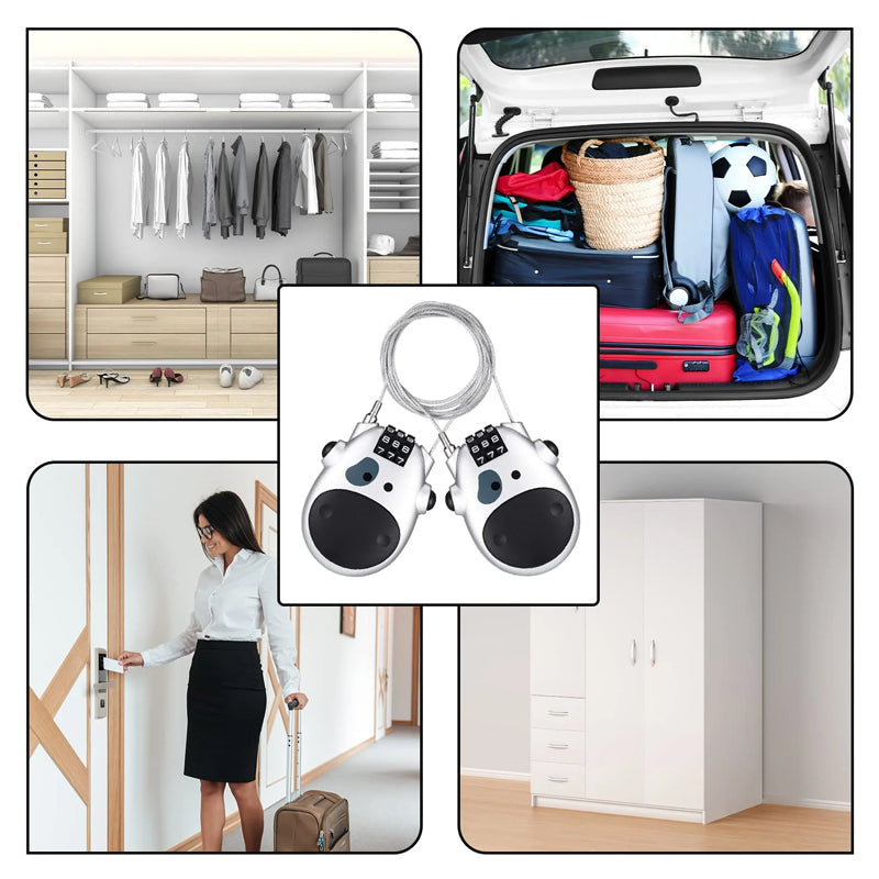 CABRIVO - Retractable Combination Cable Lock for Quick Security