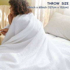 CLOUDWEAVE - Waffle Weave Throw for Softness and Sculptural Style
