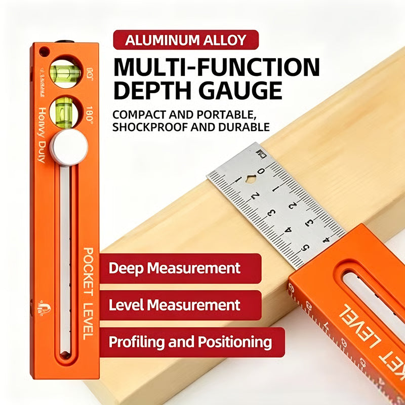 PRECISIO - 3-In-1 Measuring Tool for Accurate DIY Projects