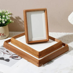 KERVILO - Sculptural Wood Photo Frame for Anchored Tabletop Display