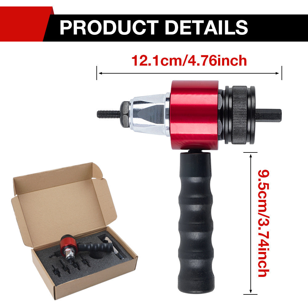 RIVELIQ - Drill Rivet Nut Adapter for Fast Work in Tight Spaces