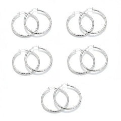 LUMEVRA - Diamond-Cut Hoop Earrings That Catch the Light