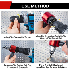 RIVELIQ - Drill Rivet Nut Adapter for Fast Work in Tight Spaces