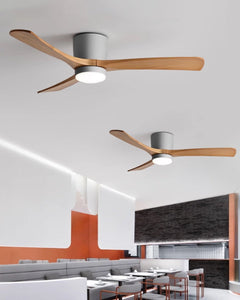 VAYLORA - Sculptural Wooden Ceiling Fan Light for Quiet Comfort