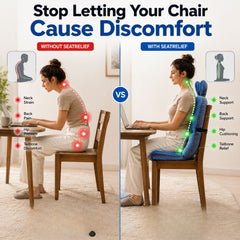 SEATRELIEF - Sculpted Coccyx Cushion for Pressure Relief and Better Posture