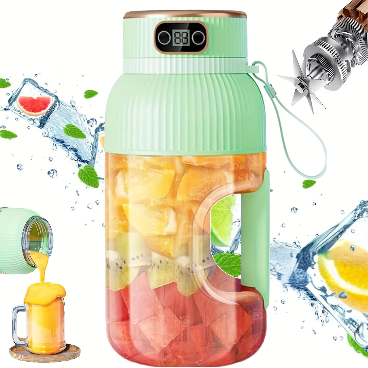 FRUVIXA - Portable Rechargeable Blender for Smoothies Anywhere