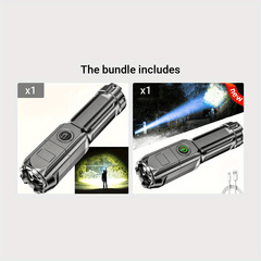 VAYLUME - Rechargeable Zoom Flashlight for Near and Far Visibility