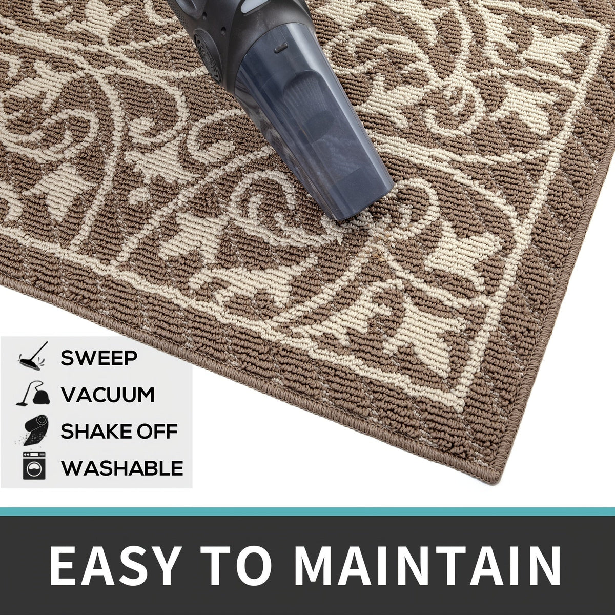 PUREHOME - Low-Profile Entryway Rug That Keeps Floors Clean