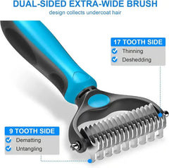 COATGUARD - Dual-Sided Pet Comb for Easy Deshedding and Detangling