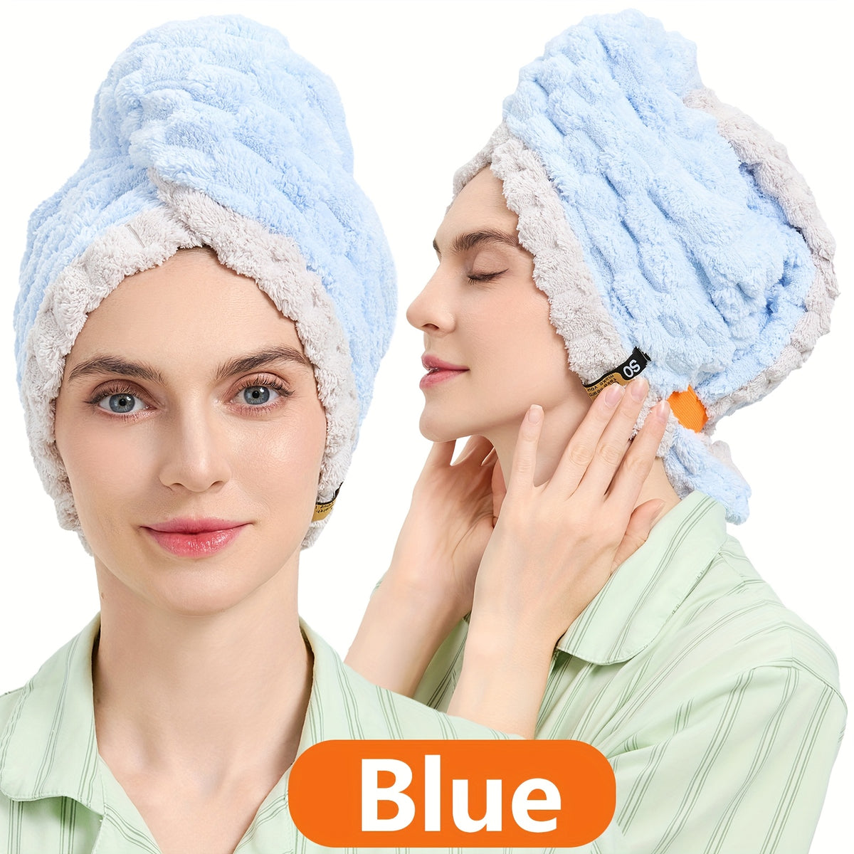 TRESSIVA - Oversized Microfiber Hair Towel for Faster Drying