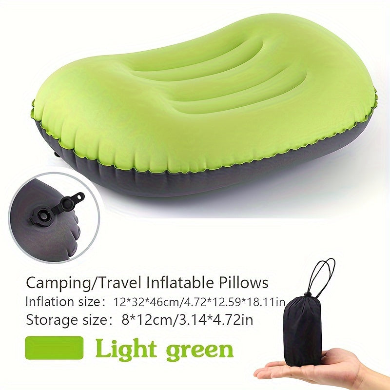 AIRREST - Inflatable Travel Pillow for Colorful Curved Support