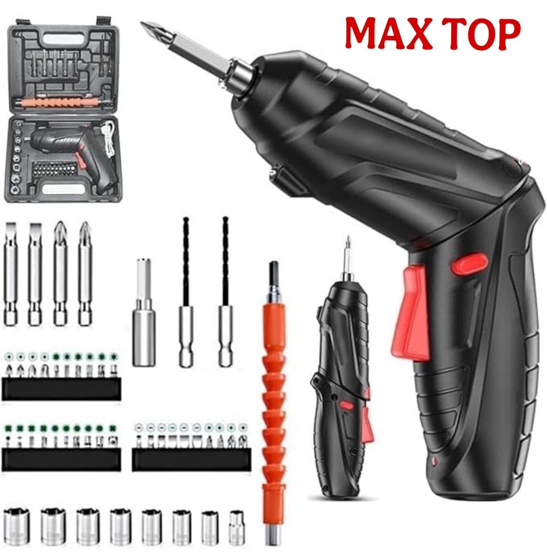 FIXORVA - 47-in-1 Cordless Screwdriver Kit for Effortless Home Repairs