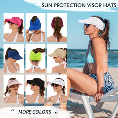 VYSOLAE - Ponytail Sun Visor for UPF 50+ Face Protection