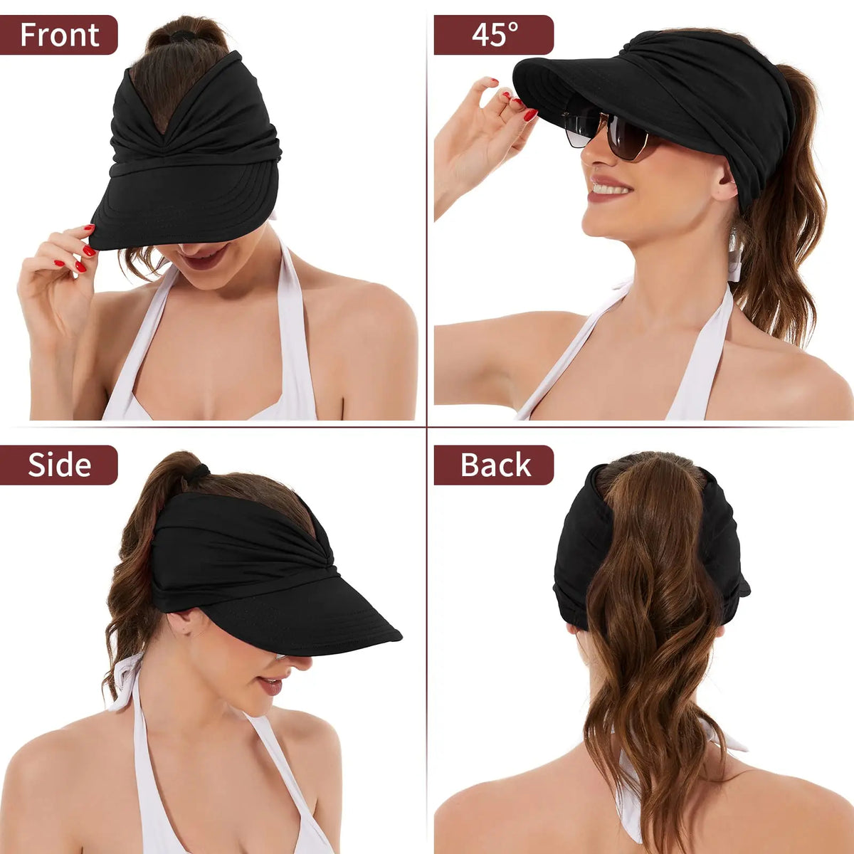 VYSOLAE - Ponytail Sun Visor for UPF 50+ Face Protection