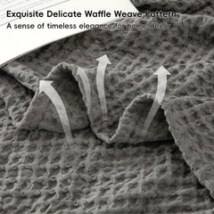 CLOUDWEAVE - Waffle Weave Throw for Softness and Sculptural Style