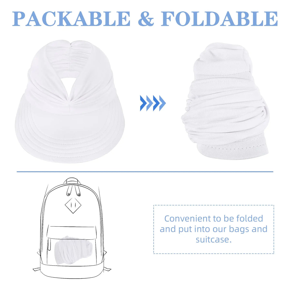 VYSOLAE - Ponytail Sun Visor for UPF 50+ Face Protection