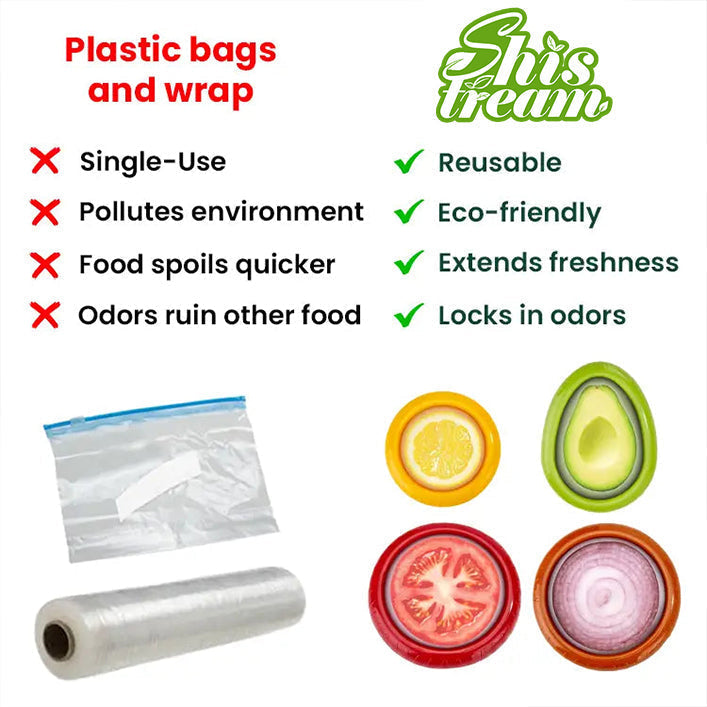 LOCKAFRESH - Reusable Silicone Stretch Covers That Keep Food Fresh