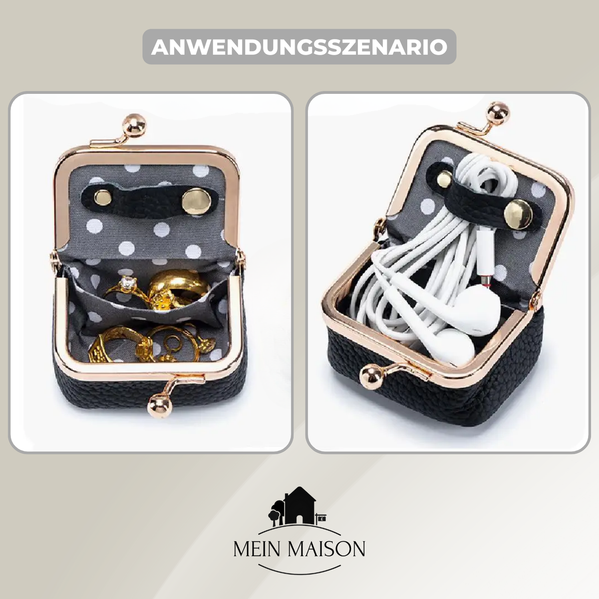 LUSTREVA - Compact Travel Jewelry Case for Tangle-Free Storage