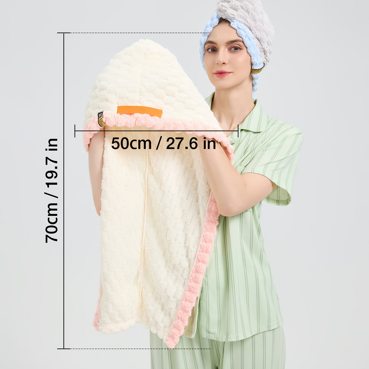 TRESSIVA - Oversized Microfiber Hair Towel for Faster Drying