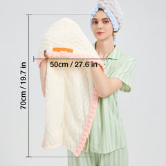 TRESSIVA - Oversized Microfiber Hair Towel for Faster Drying