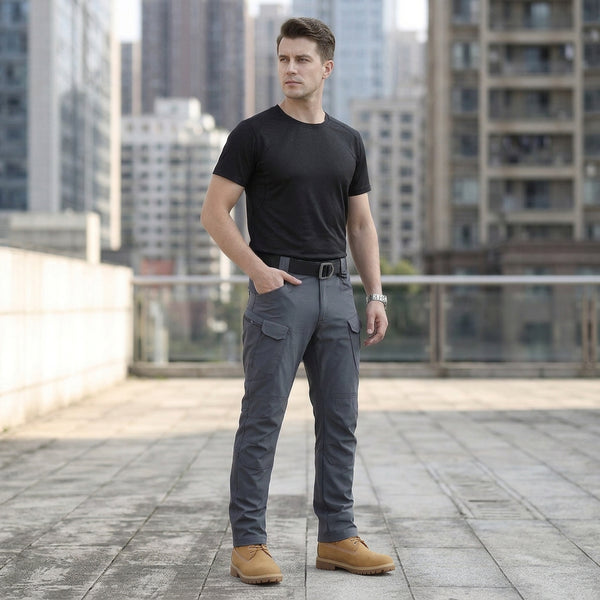 ROVEXIL - Men's Stretch Cargo Pants for Flexible Pocket Storage