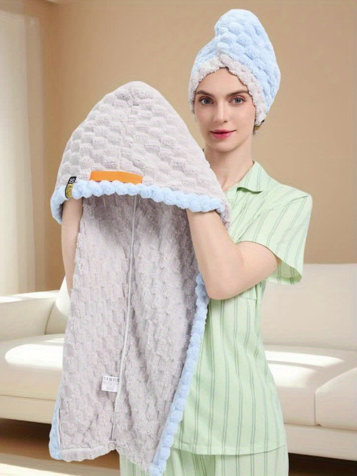 TRESSIVA - Oversized Microfiber Hair Towel for Faster Drying