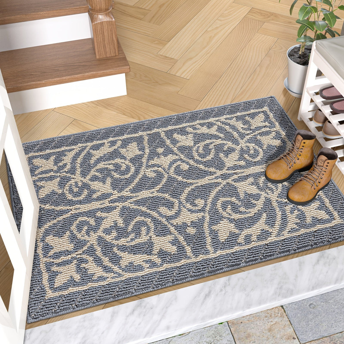 PUREHOME - Low-Profile Entryway Rug That Keeps Floors Clean