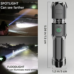 VAYLUME - Rechargeable Zoom Flashlight for Near and Far Visibility