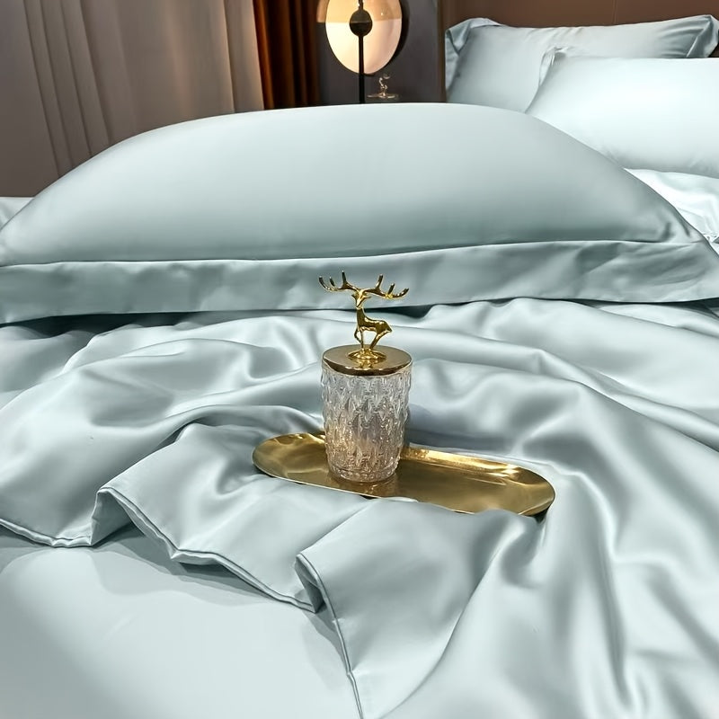 GLOSSIVA - Silk-Blend Pillowcase Pair for Artful Seating Accents