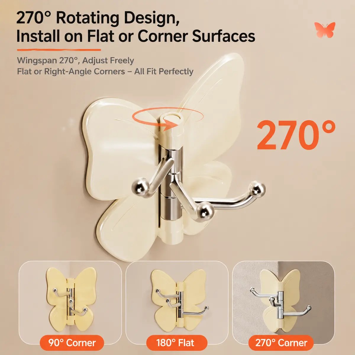 ROTAHOOK - Swivel Wall Hook for Flexible Clutter-Free Storage
