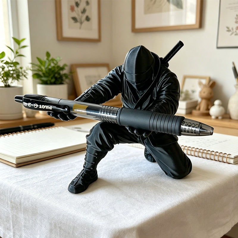 INKURAI - 3D-Printed Samurai Pen Holder for a Striking, Tidy Desk
