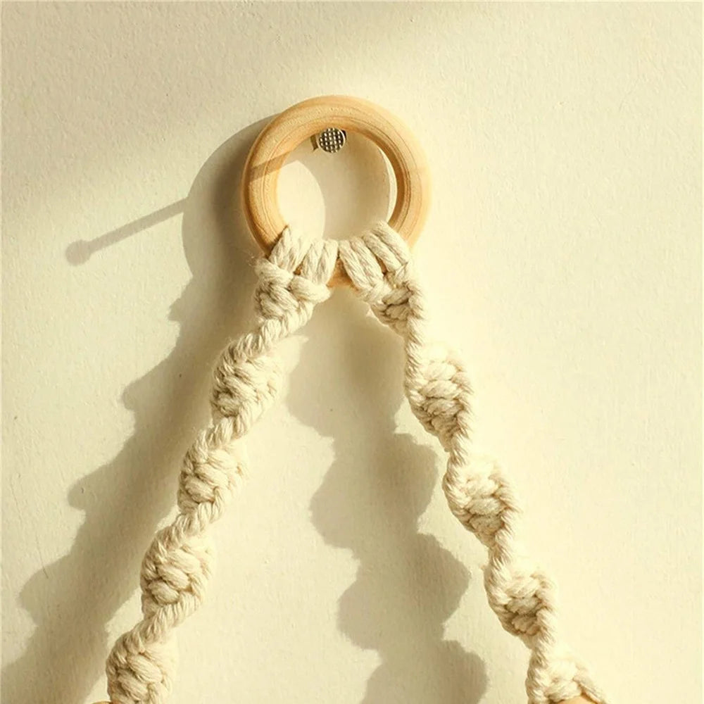 MACRIVA - Macrame Hanging Shelf for Displaying Plants and Decor