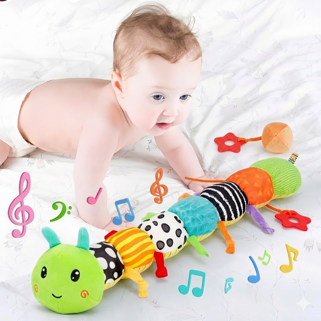 TILLUMA - Plush Musical Caterpillar for Soothing Sensory Play
