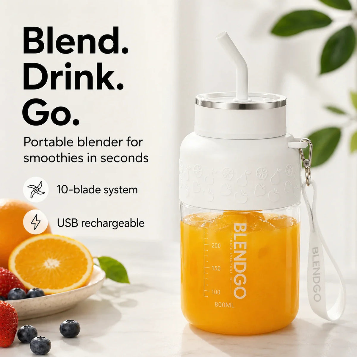 FRUVORA - Portable Blender for Fresh Smoothies Anywhere