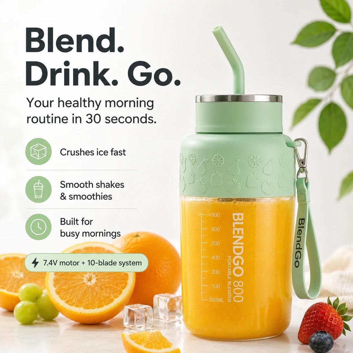 FRUVORA - Portable Blender for Fresh Smoothies Anywhere