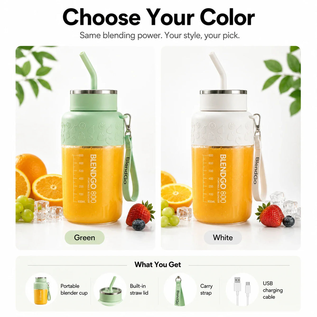 FRUVORA - Portable Blender for Fresh Smoothies Anywhere