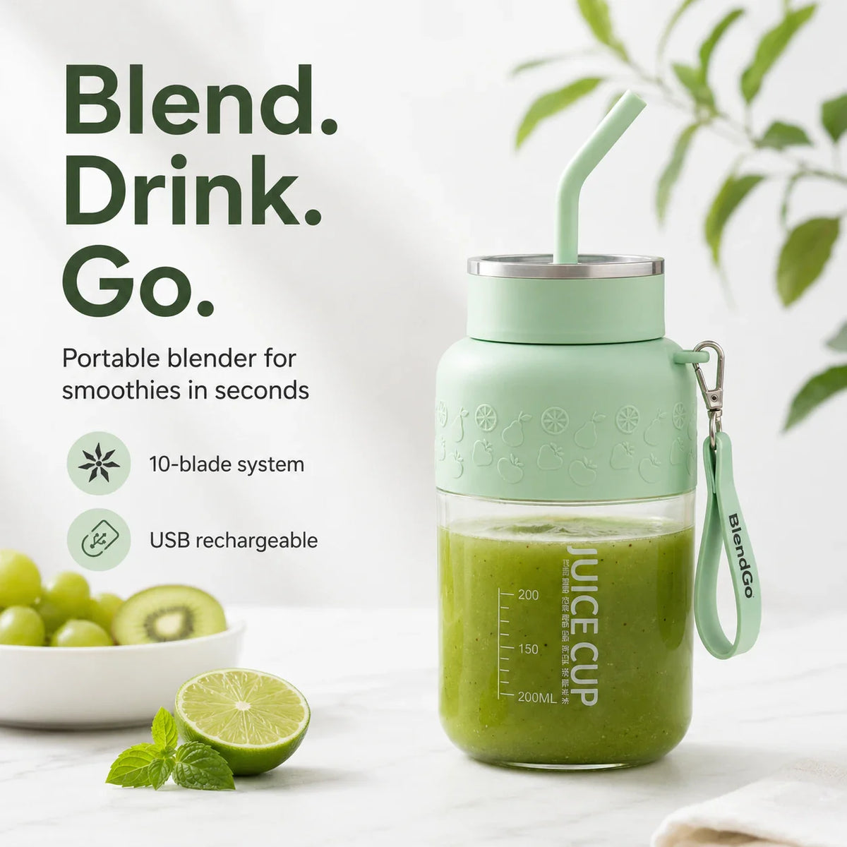 FRUVORA - Portable Blender for Fresh Smoothies Anywhere